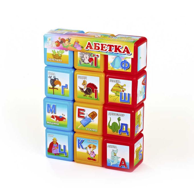 гр Кубики "Абетка 12 шт" укр. 06042 (24) "M Toys"