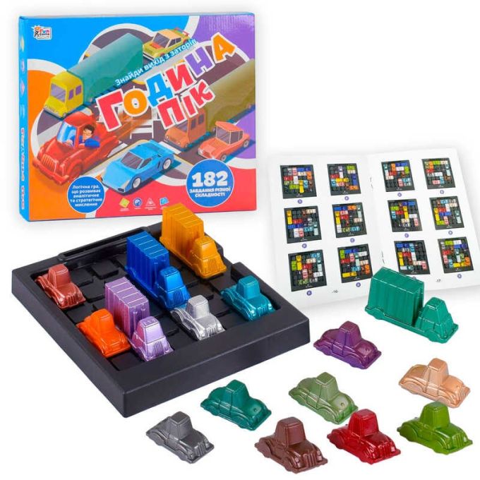 гр Розвиваюча гра "Година пік" UKB-B 0035 (18) "4FUN Game Club", зручний органайзер для зберігання машинок, машинки, ігрова платформа, українською мовою, в коробці