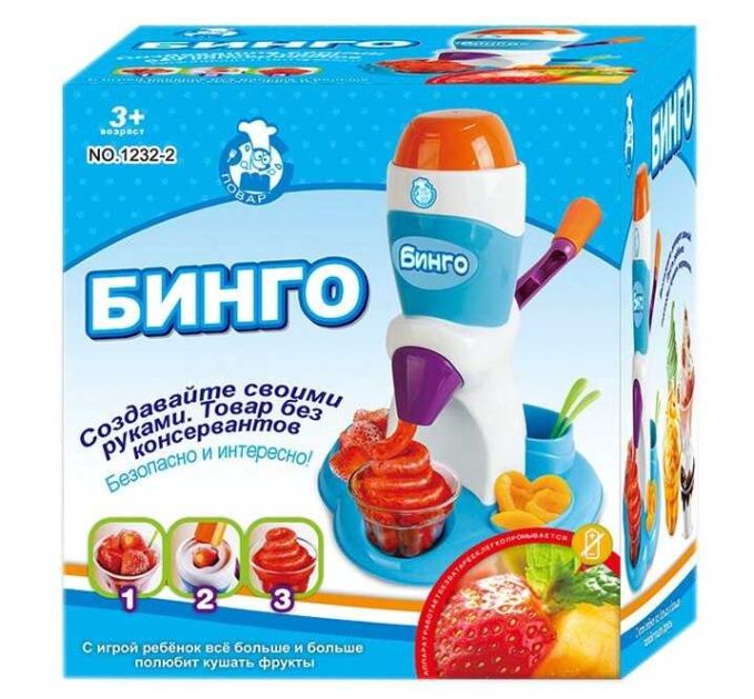 Морожениця 1232-2 (12/2) пакування рос мовою, стаканчики та ложки, в коробці