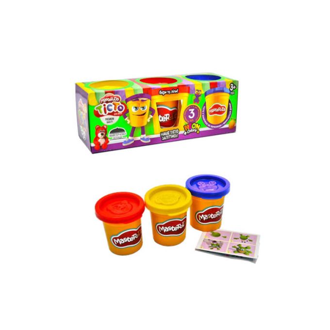 гр Тісто для ліплення "Master Do" TMDB-01-04U УКР. (15) "Danko Toys", 3 банки*50 г