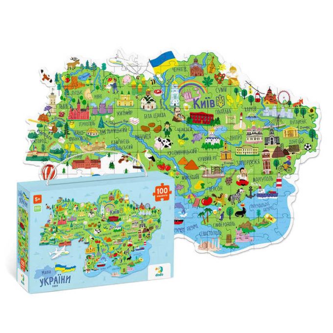 гр Пазл "Мапа України" 300267 (16) "DoDo" 100 елементів