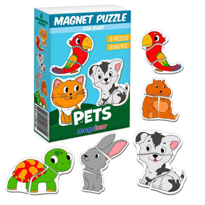 гр Магнітні пазли “Pets” ML4031-34 EN "Magdum", англ. мова, в коробці