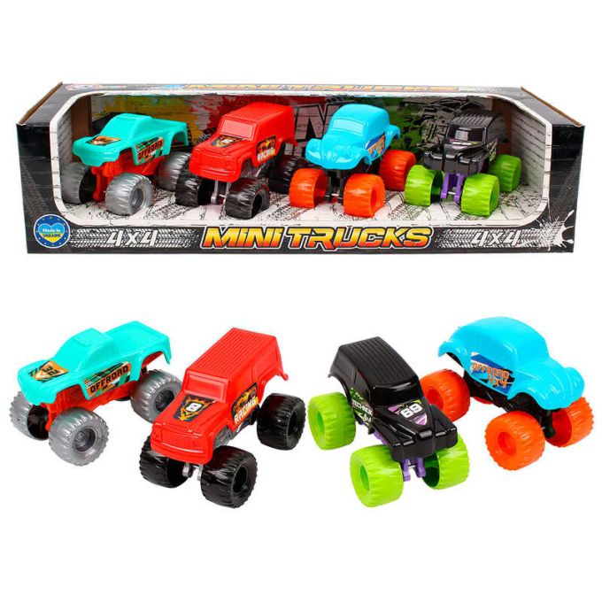 гр Набір машин "Міні траки" 9567 (12) "Technok Toys", 4 машинки, в коробці