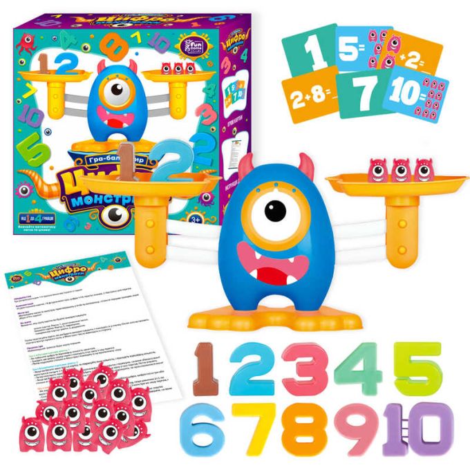 гр Балансир "Цифро Монстрики" 27977 (12) "4FUN Game Club", 3 рівні складності, в коробці