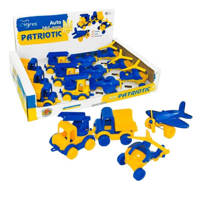 гр Патріотичні машинки "Kid cars" 39900 ЦІНА ЗА 12 ШТУК У БОКСІ (96) "Tigres"