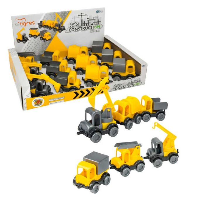 гр Будівельні машинки "Kid cars" 39901 ЦІНА ЗА 12 ШТУК У БОКСІ (96) "Tigres"