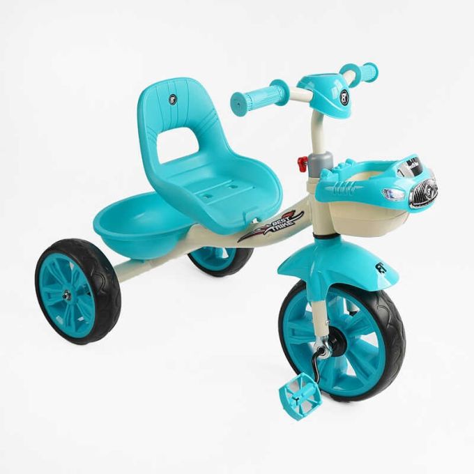 Велосипед 3-х колісний BS-60985 "Best Trike" (1) колеса EVA переднє 10’’, заднє 8’’, сталева рама, УКР. ОЗВУЧУВАННЯ, кошик, в коробці