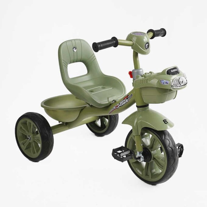 Велосипед 3-х колісний BS-60417 "Best Trike" (1) колеса EVA переднє 10’’, заднє 8’’, сталева рама, УКР. ОЗВУЧУВАННЯ, кошик, в коробці