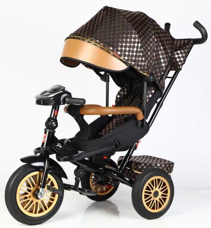 Велосипед 3-х кол. 8066 / 515-09 BestTrike "Perfetto" (1) поворотне сидіння, колеса гумові безкамерні, кошик, фара музична, USB, Bluetooth, в коробці