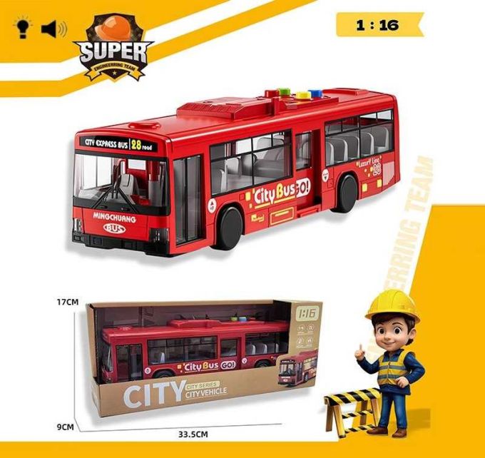 Автобус 1106 A (36)  світло, звук, інерція, пісні, двері відчиняються, масштаб 1:16, в коробці