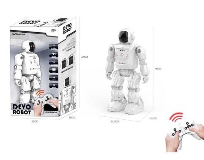 Робот на радіокеруванні RC 2108 ШТРИХ=80330 (8) висота: 40 см, пульт, керування жестами, звуки та музика, підсвічування, ходить, їде, сенсорний датчик, в коробці