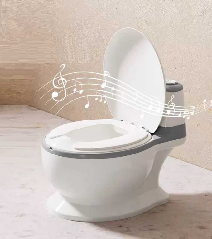гр Горщик дитячий Bimbo 2219-50 (1) розмір: 28,5х22,5х39,5 см, колір Сірий, озвучування, м`яке сидіння, в коробці