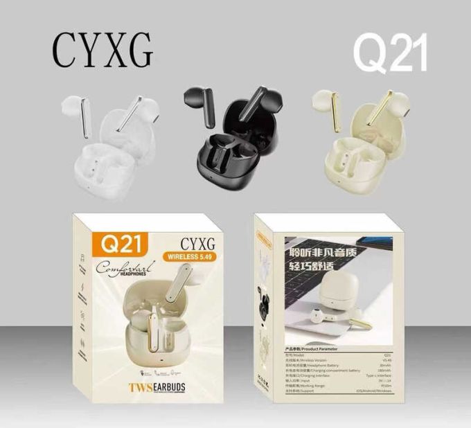 Навушники C 77425 (100) 3 кольори, TWS, Bluetooth-підключення, сенсорне керування, зарядний кейс, ємність акумулятора 180 мА·год, в коробці, ВИДАЄТЬСЯ МІКС ВИДІВ
