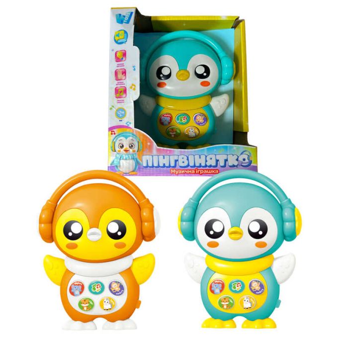 Музична іграшка “Пінгвінятко” 79713 (72/2) “WToys”, ОЗВУЧУВАННЯ УКРАЇНСЬКОЮ МОВОЮ, 8 казок, 10 пісень, віршики, тварини, підсвічування, в коробці