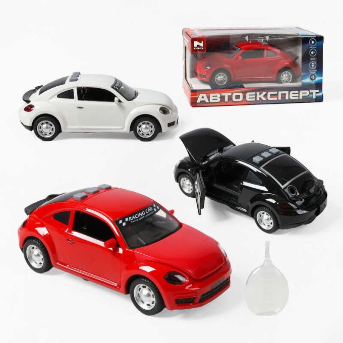 Машинка DL-74901 (120) "Авто Експерт", 3 кольори, металопласт, ОЗВУЧ. УКР, 1:32, пара, мелодії, вірші, світло, відчиняється капот, в коробці, МІКС