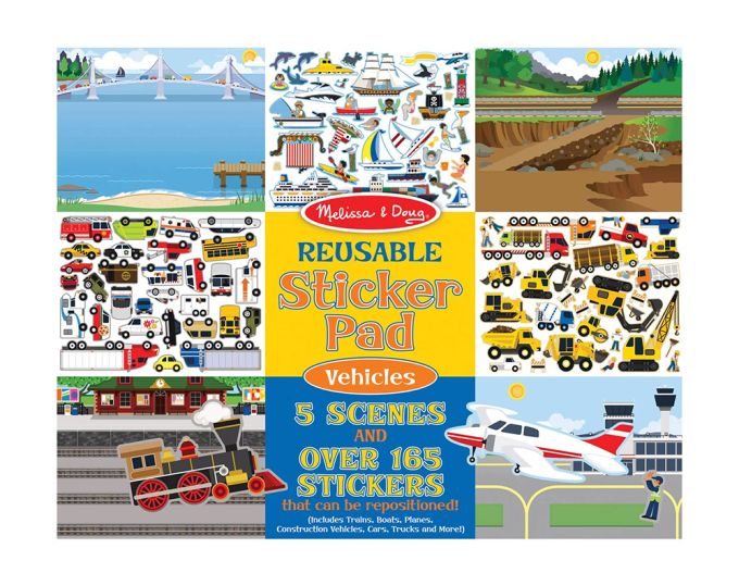 Melissa & Doug: Набір багаторазових наліпок 'Транспорт'