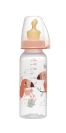 РР пляшка 250 мл,"Д"+соска ортодонтична,антиколікова,латекс(від 0 м.) S (повільний потік)/ NIP