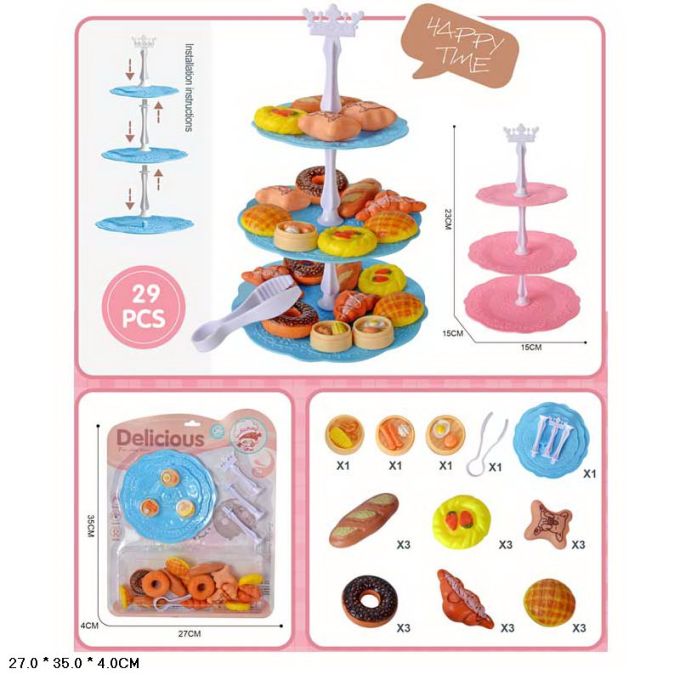 Продукти набір арт. 168-2 (96шт/2)   мікс 2 кольори, підставка, продукти пакет 22*35*4см