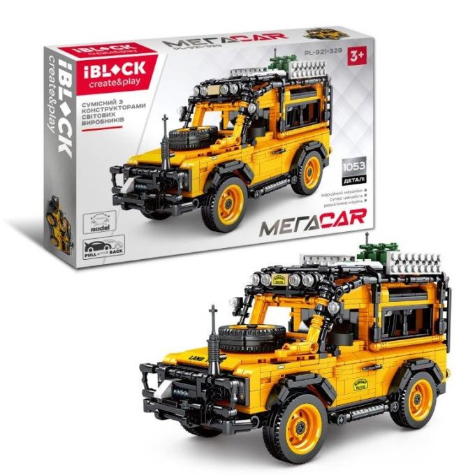 Конструктор IBLOCK арт. PL-921-329 (6шт) МЕГАCAR,  короб. 60,8*37,3*8см