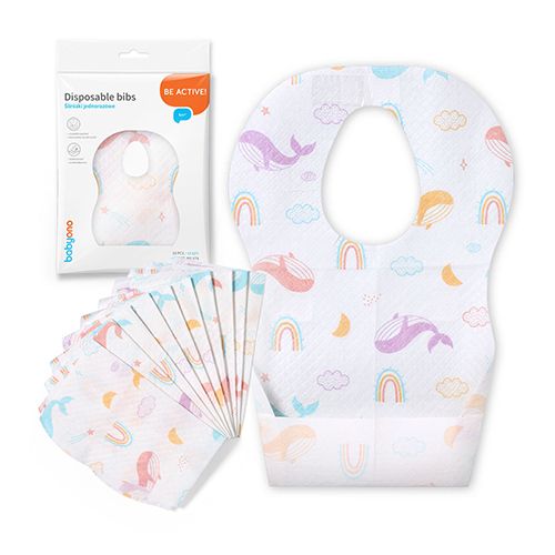 Нагрудник одноразовий м'який (10 шт/уп.) (23,5 см x 34,5 см)/"Babyono"