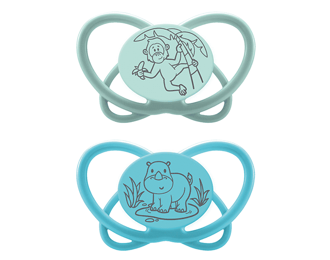 Пустушка "Мій метелик "  "Зелена Серія" (Блакитни) (силікон) (від 5 до 18 місяців)(2 шт)/ NIP