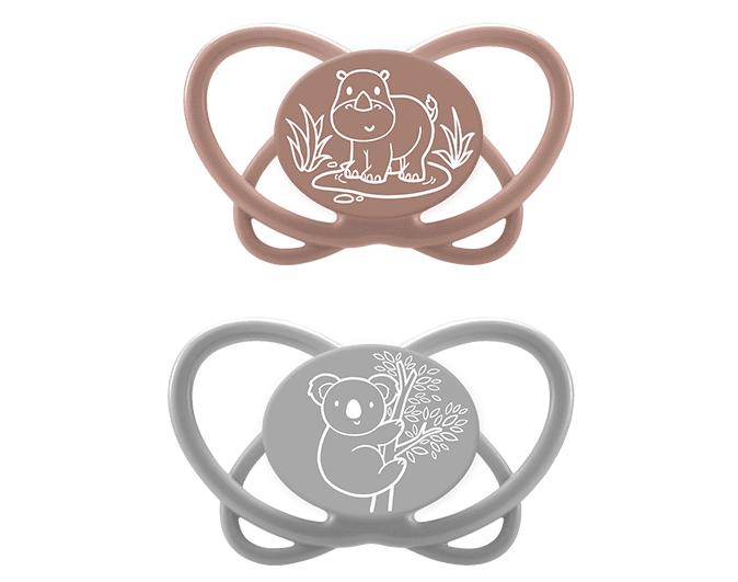 Пустушка "Мій метелик "  "Зелена Серія" (Коричневий) (силікон) (від 16 до 32 місяців)(2 шт)