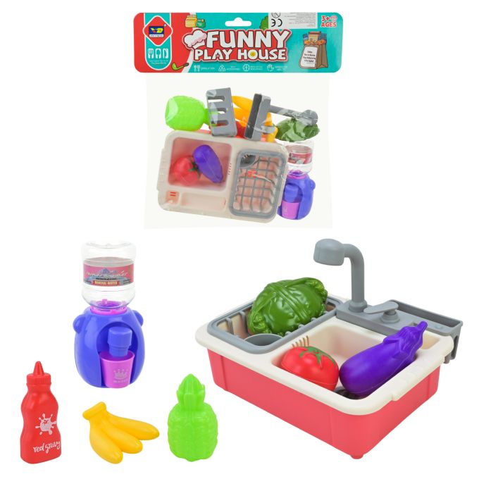 Кухня арт. 345-9C (132шт/2)   мийка, кулер, продукти пакет 26*10*25 см