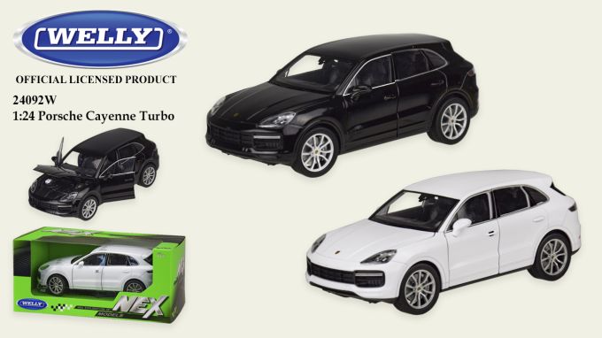 Машина мет. WELLY арт. 24092W (24шт/4)1:24 PORSCHE CAYENNE TURBO,відкр.двері,капот,2 кольори, короб.
