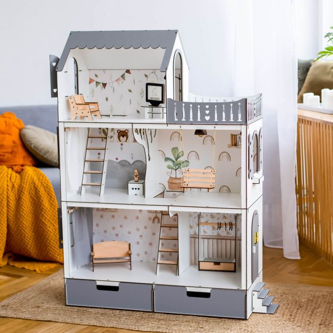 Ляльковий будиночок для Барбі NestWood "Люкс Еко" (kdb005eco)