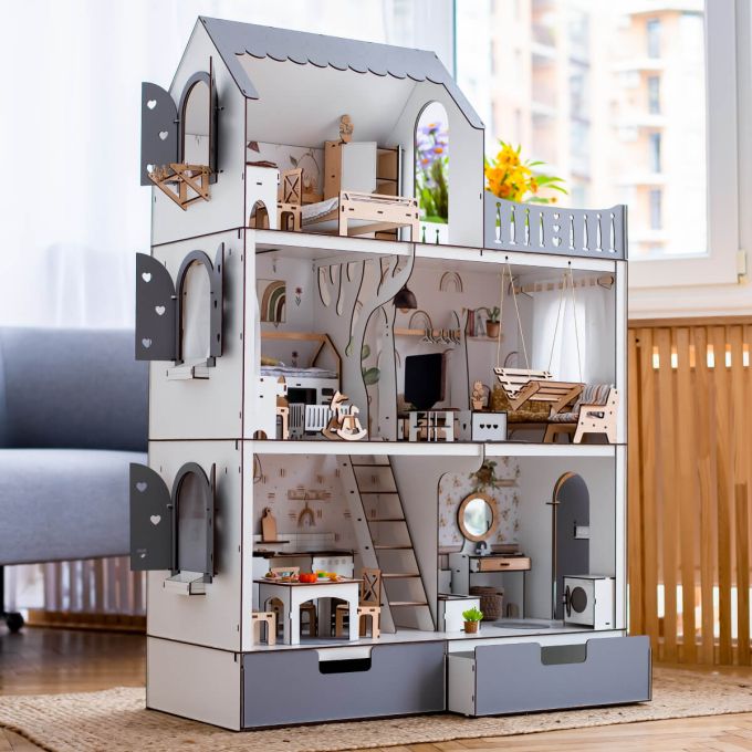 Ляльковий будиночок для Барбі NestWood "Люкс Еко" (kdb005eco)