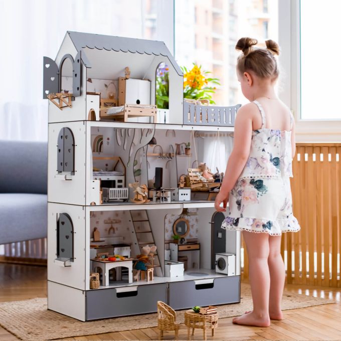 Ляльковий будиночок для Барбі NestWood "Люкс Еко" (kdb005eco)
