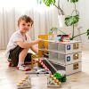 Дитячий гараж-парковка NestWood з ліфтом Mini жовтий (kdp003j)