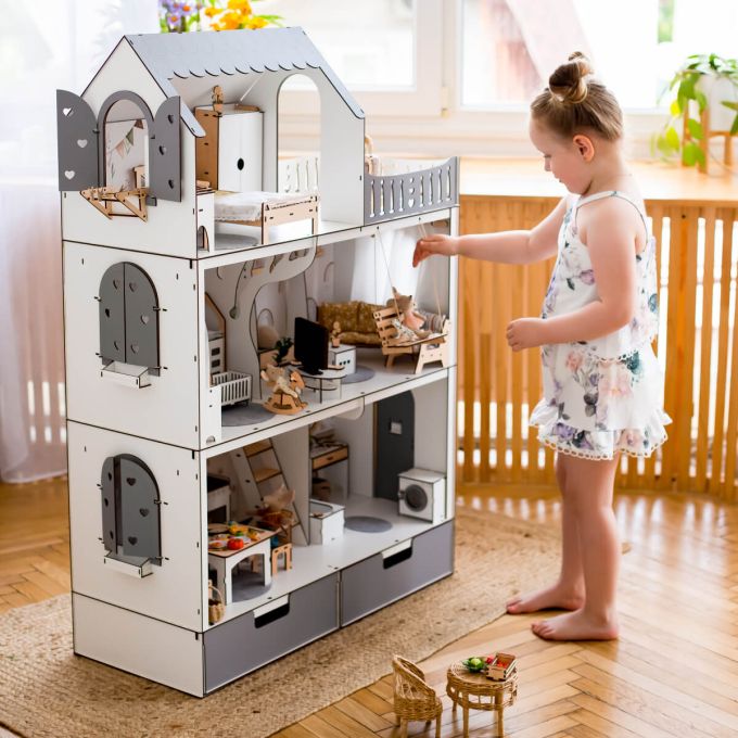 Ляльковий будиночок для Барбі NestWood "Люкс Еко" (kdb005eco)