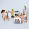 Набір лялькових меблів для Барбі NestWood "Кухня Еко" (kmb004eco)