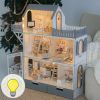 Ляльковий будиночок для Барбиі з освітленням NestWood "Люкс тераса+балкон Еко" (kdb005_1ecoOs)