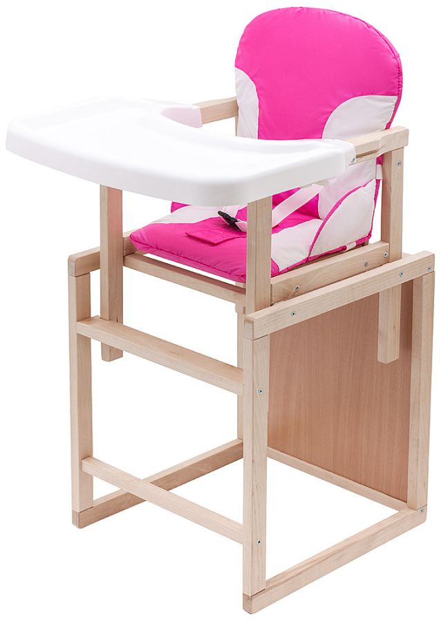 Стільчик-трансформер Babyroom Поні-230 eko рожевий / білий