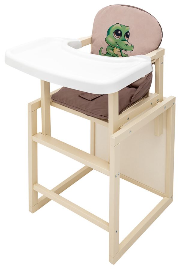 Стільчик-трансформер Babyroom Пеппі-260 слонова кістка капучино / шоколад (крокодил)
