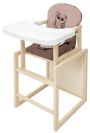 Стільчик-трансформер Babyroom Пеппі-260 слонова кістка капучино / шоколад (сова)