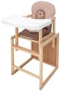 Стільчик-трансформер Babyroom Пеппі-230 eko капучино / шоколад (їжачок, серця)