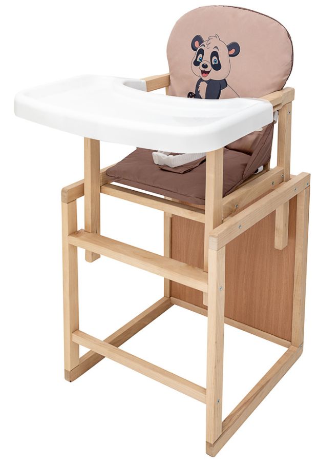 Стільчик-трансформер Babyroom Пеппі-230 eko капучино / шоколад (панда)