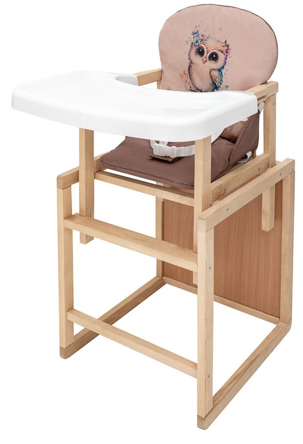 Стільчик-трансформер Babyroom Пеппі-230 eko капучино / шоколад (сова)