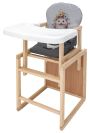 Стільчик-трансформер Babyroom Пеппі-230 eko сірий / графіт (їжачок, квіти)