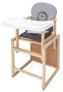 Стільчик-трансформер Babyroom Пеппі-230 eko сірий / графіт (їжачок, серця)