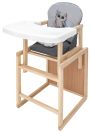 Стільчик-трансформер Babyroom Пеппі-230 eko сірий / графіт (сова)