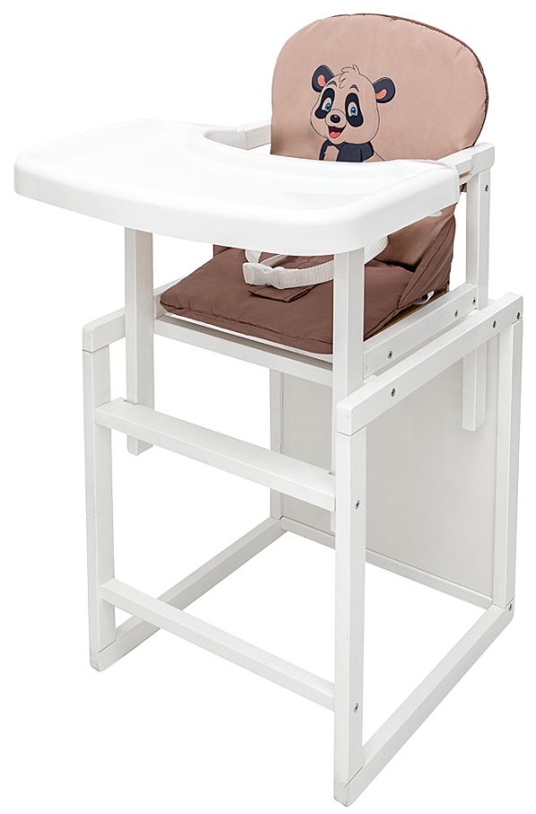 Стільчик-трансформер Babyroom Пеппі-240 білий капучино / шоколад (панда)