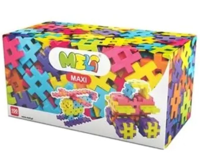 Конструктор"MAXI" 100 елм. Рожевий (4,2х4,2см)