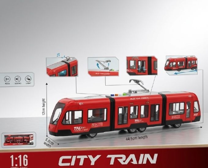 Трамвай WY 930 A  звуки, підсвічування, інерція, гумові шини, дверцята відкриваються, масштаб 1: