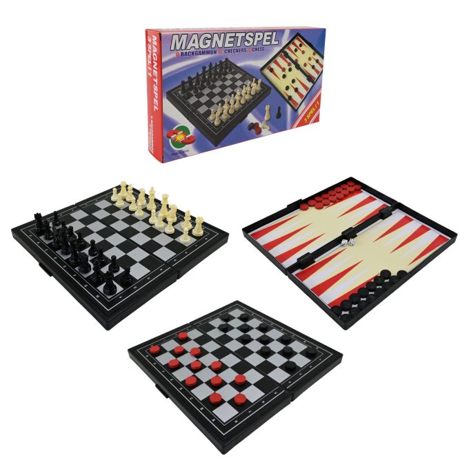 Шахи  2029 (72шт/2)  3 в 1 короб. 24,5*12*3,5см