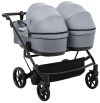 Коляска 2 в 1 для двійні Adamex Leo Duo Tip TК-60 темно-сірий