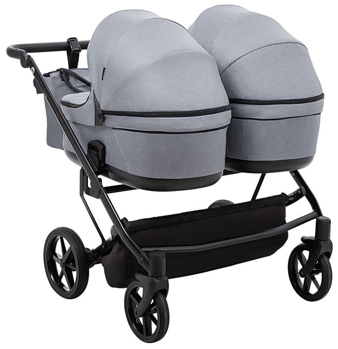 Коляска 2 в 1 для двійні Adamex Leo Duo Tip TК-60 темно-сірий